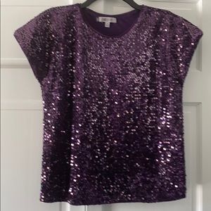 Beautiful purple sequined top